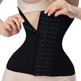 Waist trainer shaper corset slimming Belt underwear body shaper shapewear faja slimming belt tummy Sheath (Color: Black, size: 4XL)