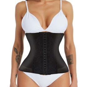 Waist trainer shaper corset slimming Belt underwear body shaper shapewear faja slimming belt tummy Sheath (Color: black 2, size: S)